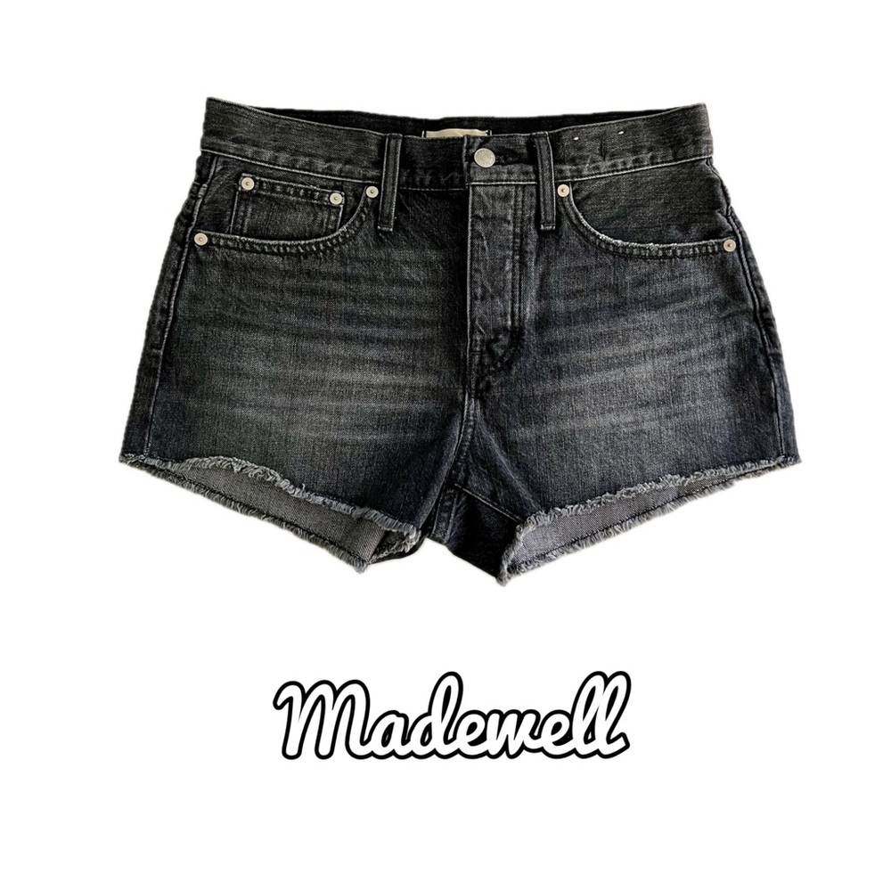 Madewell Black Relaxed Denim Shorts